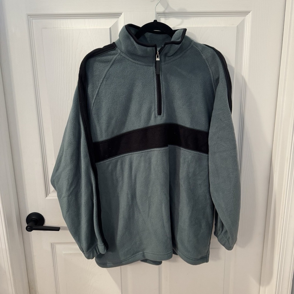 Architect‎ Jeans Company Fleece Pullover 1/4 Zip Jacket Mens Size L Soft Comfort